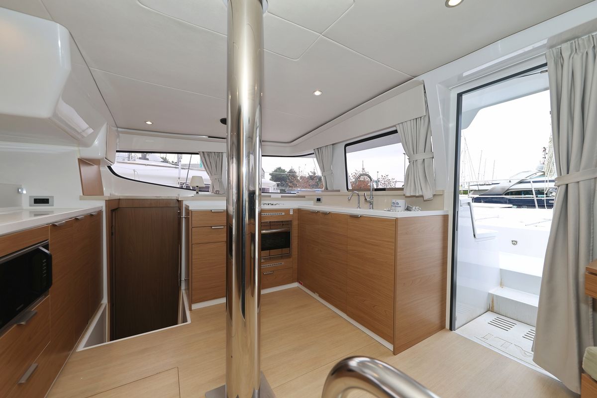 Galley of Imagination, a Bali 4.4 catamaran at Grad Trogir, Croatia