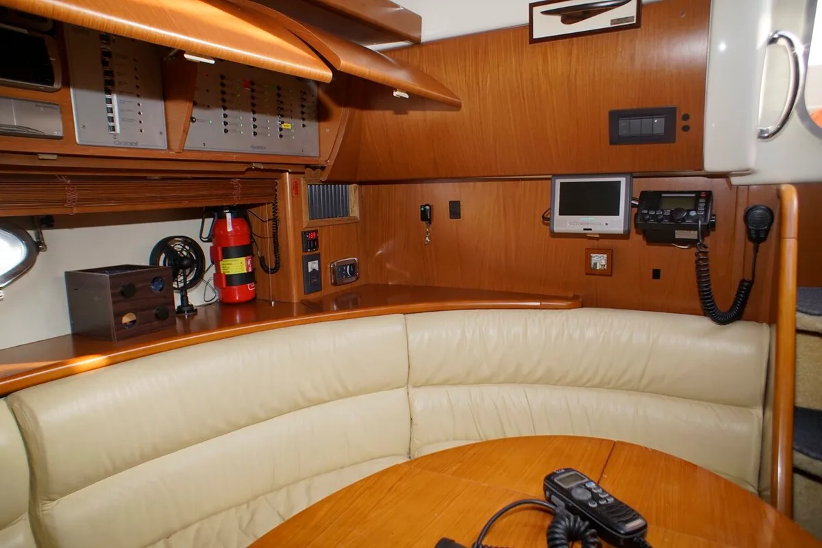 Salon of Lady Veronika, a Gobbi 425 SC yacht at Punat, Croatia