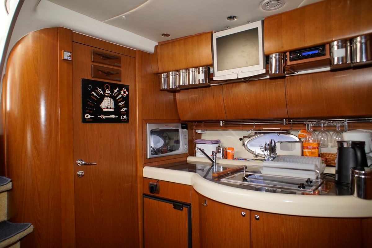 Galley of Lady Veronika, a Gobbi 425 SC yacht at Punat, Croatia