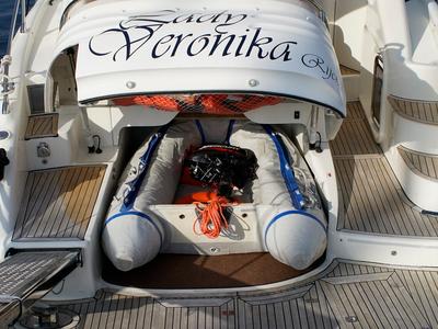 Deck of Lady Veronika, a Gobbi 425 SC yacht at Punat, Croatia