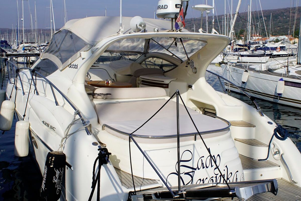 Exterior view of Lady Veronika, a Gobbi 425 SC yacht at Punat, Croatia