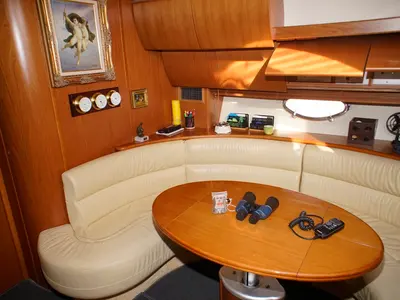 Salon of Lady Veronika, a Gobbi 425 SC yacht at Punat, Croatia