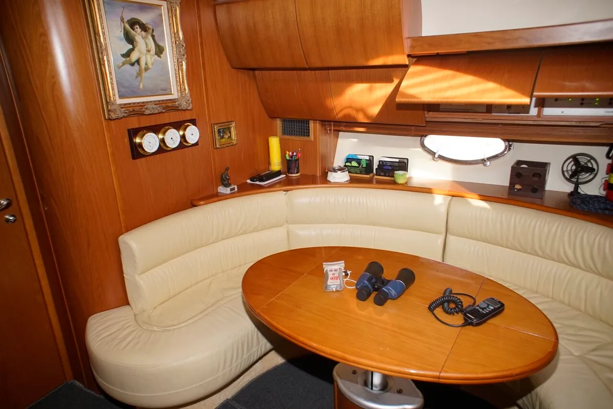 Salon of Lady Veronika, a Gobbi 425 SC yacht at Punat, Croatia