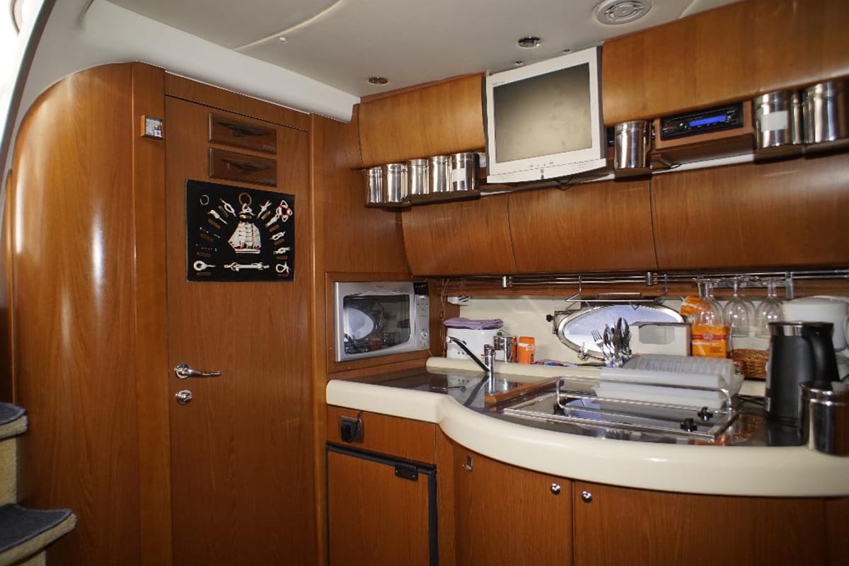 Galley of Lady Veronika, a Gobbi 425 SC yacht at Punat, Croatia