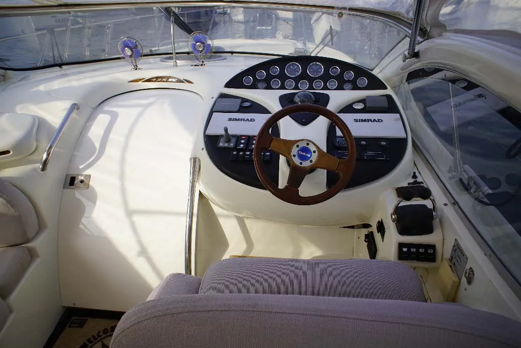 Cockpit of Lady Veronika, a Gobbi 425 SC yacht at Punat, Croatia