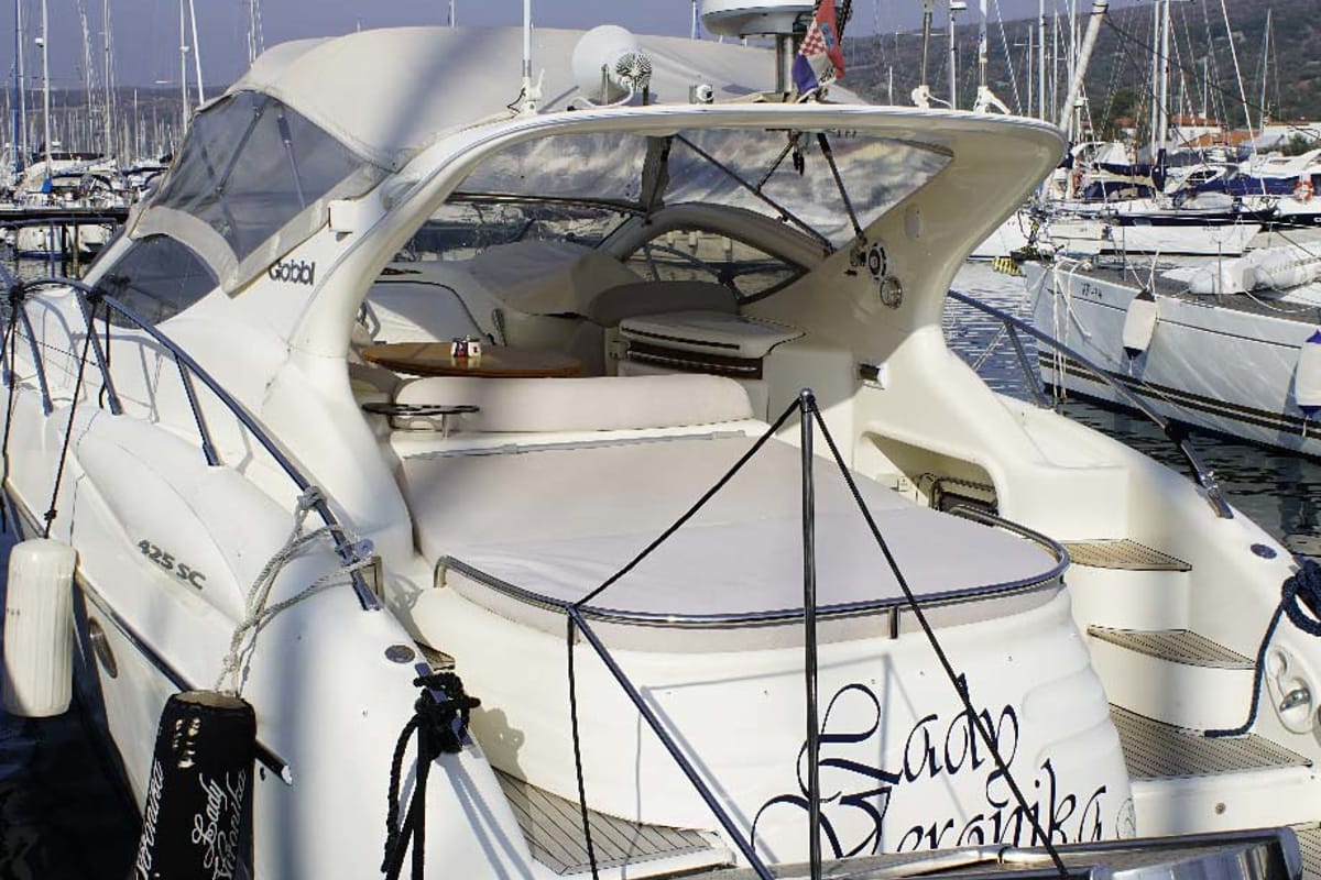 Exterior view of Lady Veronika, a Gobbi 425 SC yacht at Punat, Croatia