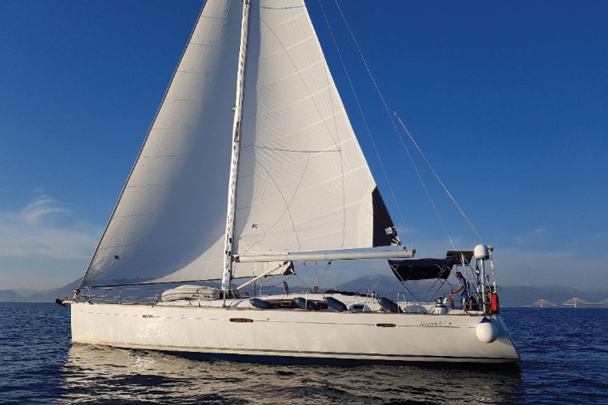 Exterior view of Alex, a Beneteau Oceanis 54 sailboat at Municipal Unit of Lefkada, Greece