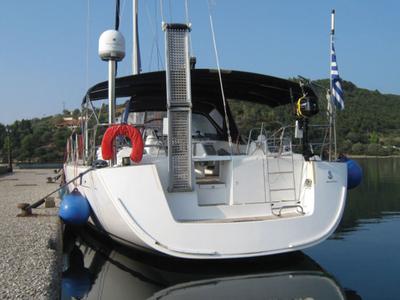 Deck of Alex, a Beneteau Oceanis 54 sailboat at Municipal Unit of Lefkada, Greece