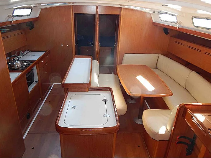 Galley of Alex, a Beneteau Oceanis 54 sailboat at Municipal Unit of Lefkada, Greece