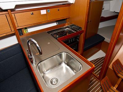 Galley of Tonkica, a Bavaria Cruiser 34 sailboat at Split, Croatia