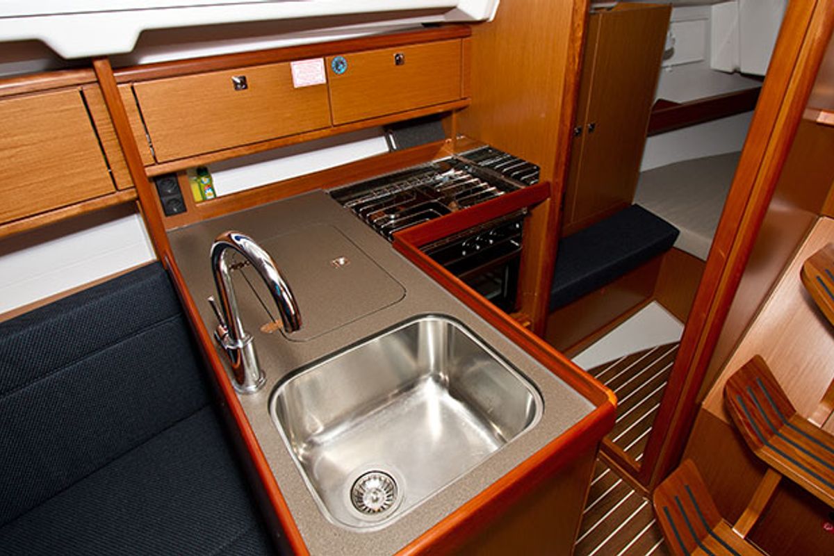 Galley of Tonkica, a Bavaria Cruiser 34 sailboat at Split, Croatia