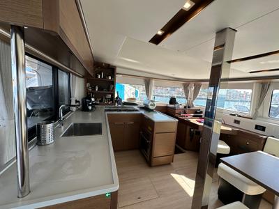 Galley of Sella III, a Lagoon 46 catamaran at Figari/Golfo Aranci, Italy