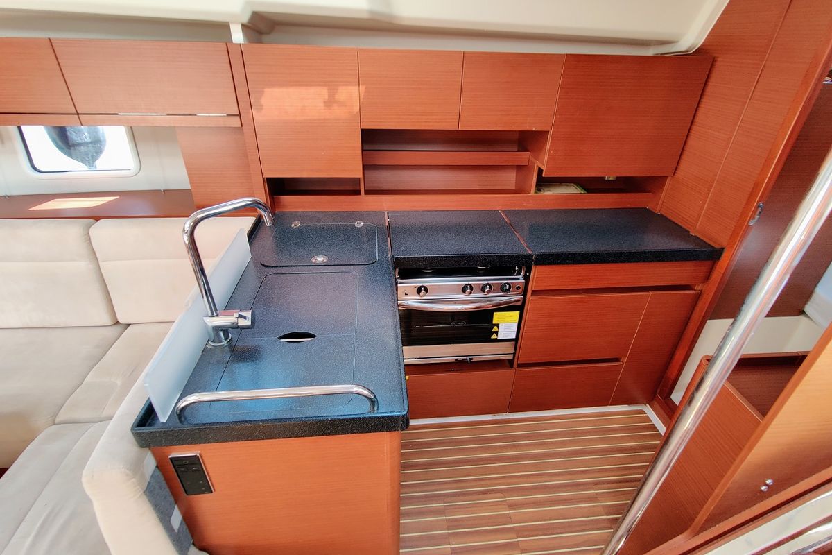Galley of Aura II, a Hanse Yachts Hanse 458 sailboat at Općina Sukošan, Croatia