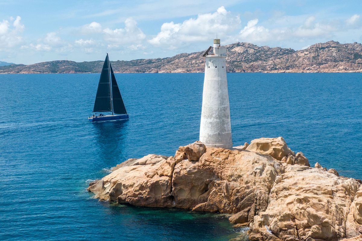 Exterior view of Avalon, a Solaris Yachts Solaris 55 sailboat at Olbia, Italy