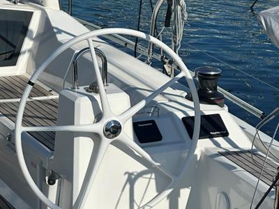 Cockpit of All Winds, a Beneteau Oceanis 41.1 sailboat at Općina Rogoznica, Croatia