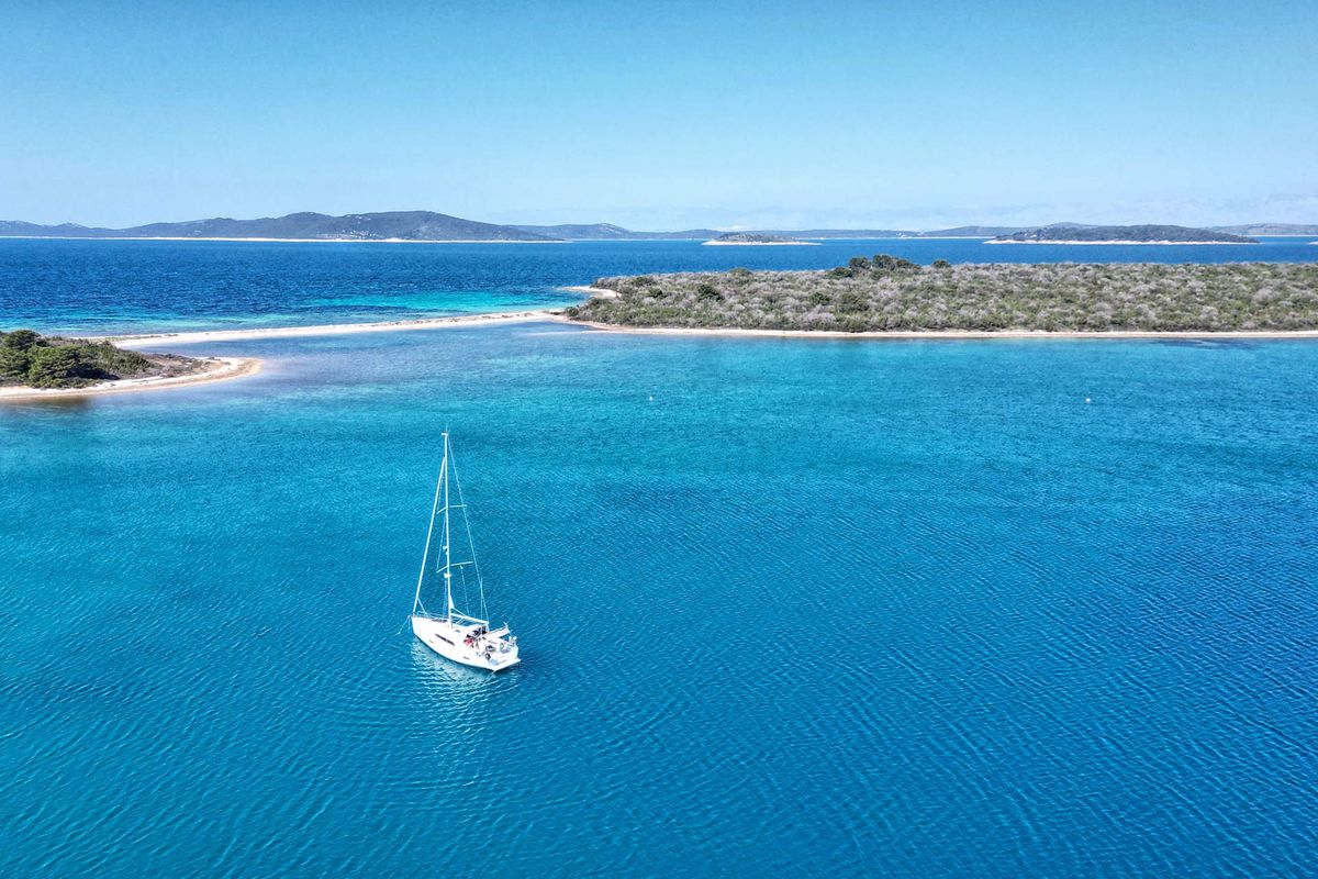 Exterior view of All Winds, a Beneteau Oceanis 41.1 sailboat at Općina Rogoznica, Croatia