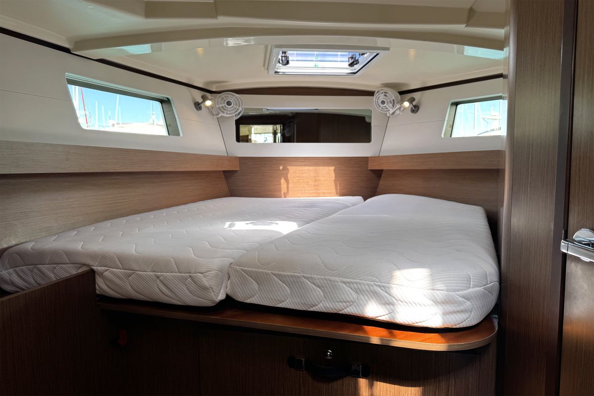 Cabin on All Winds, a Beneteau Oceanis 41.1 sailboat at Općina Rogoznica, Croatia