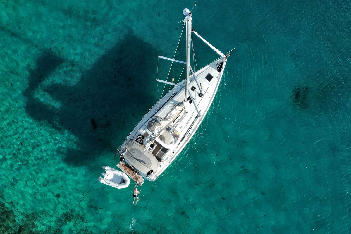 Exterior view of All Winds, a Beneteau Oceanis 41.1 sailboat at Općina Rogoznica, Croatia