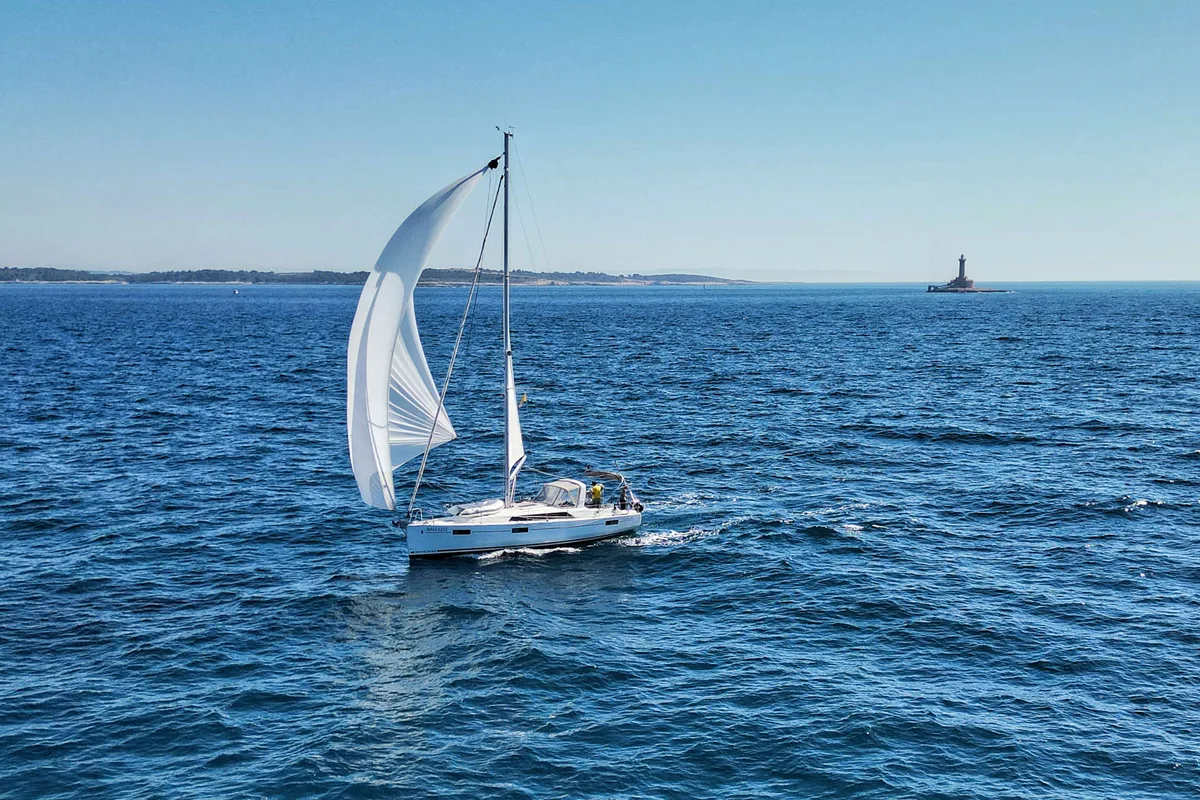 Exterior view of All Winds, a Beneteau Oceanis 41.1 sailboat at Općina Rogoznica, Croatia