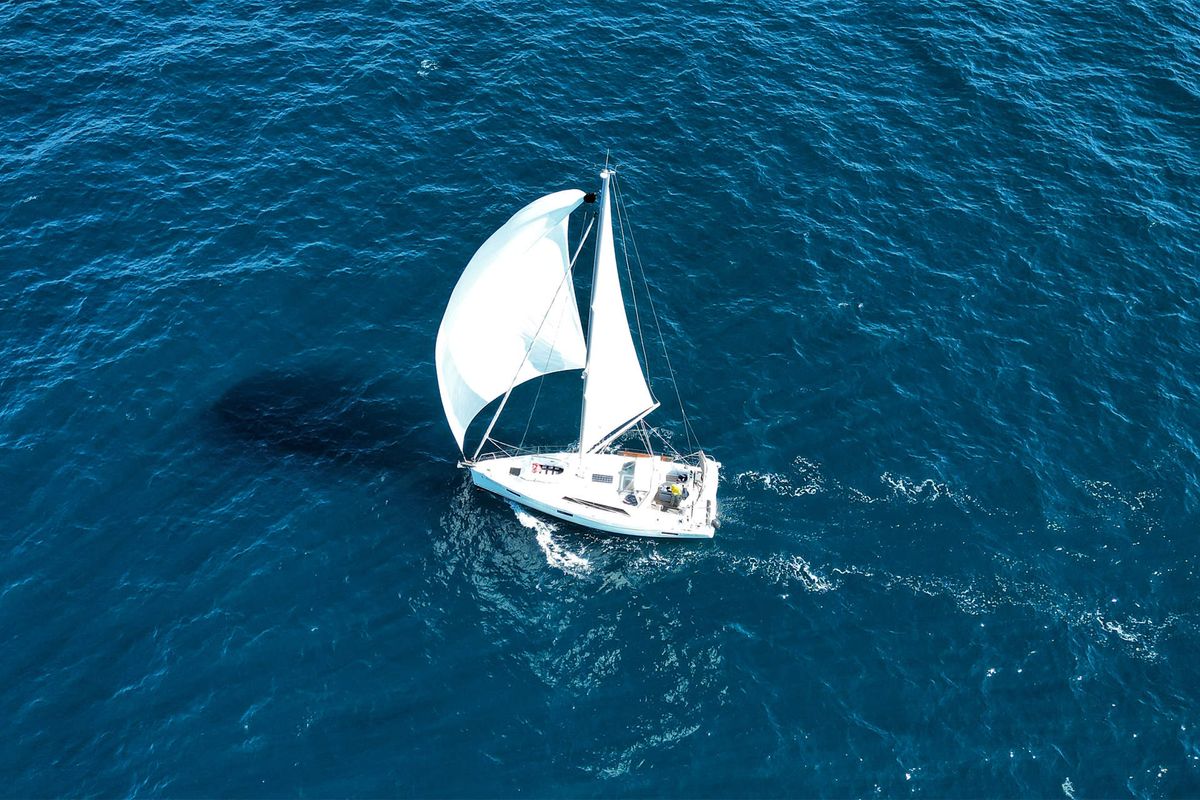 Exterior view of All Winds, a Beneteau Oceanis 41.1 sailboat at Općina Rogoznica, Croatia