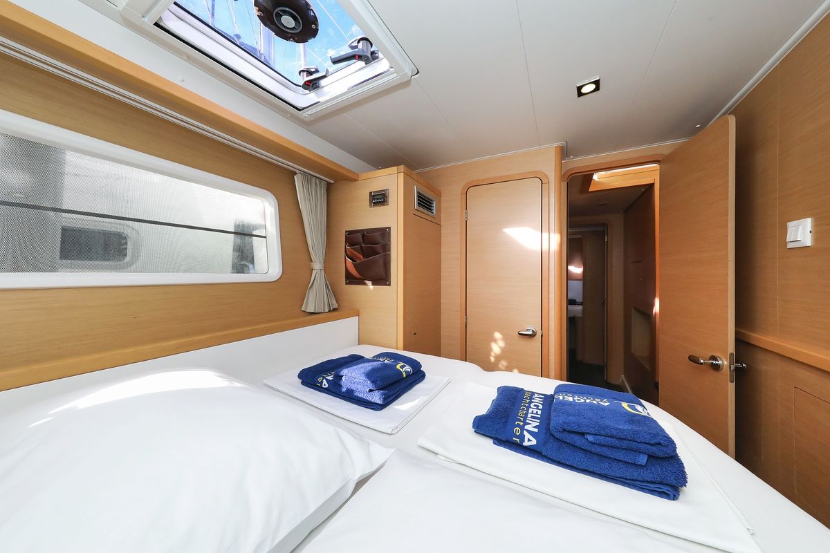 Cabin on First Choice, a Lagoon 400 S2 catamaran at Grad Biograd na Moru, Croatia