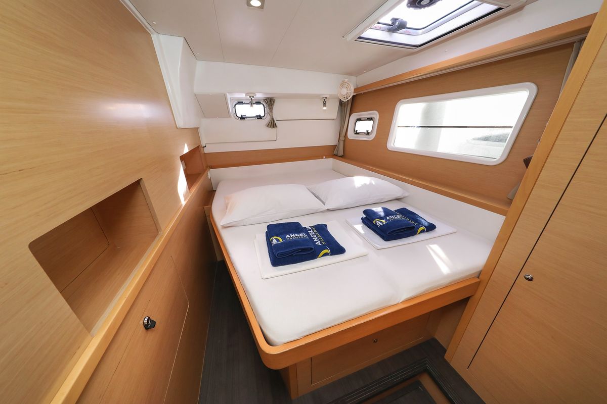 Cabin on First Choice, a Lagoon 400 S2 catamaran at Grad Biograd na Moru, Croatia
