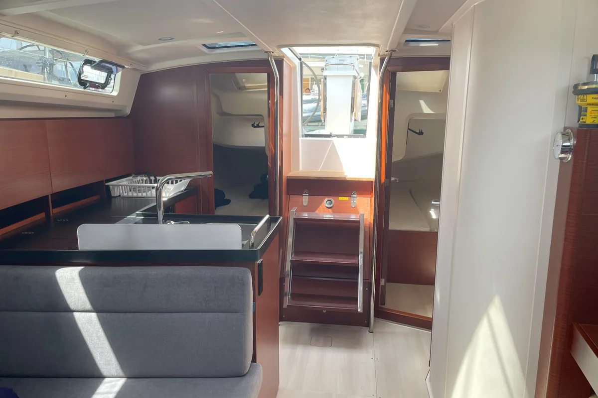 Salon of Medusa III, a Hanse Yachts Hanse 388 sailboat at Municipal Unit of Lefkada, Greece