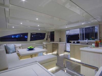 Salon of Premium +, a Leopard 51 PC catamaran at Gżira, Malta