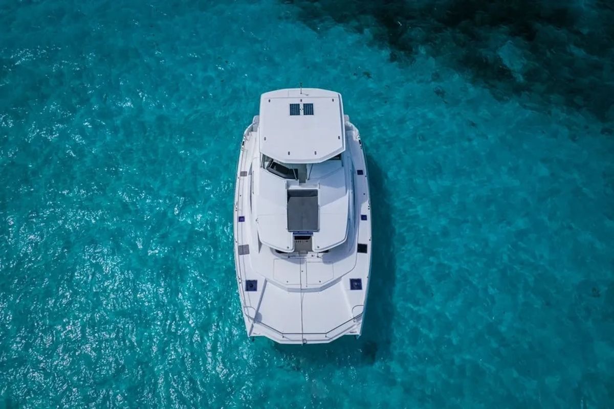 Exterior view of Premium +, a Leopard 51 PC catamaran at Gżira, Malta