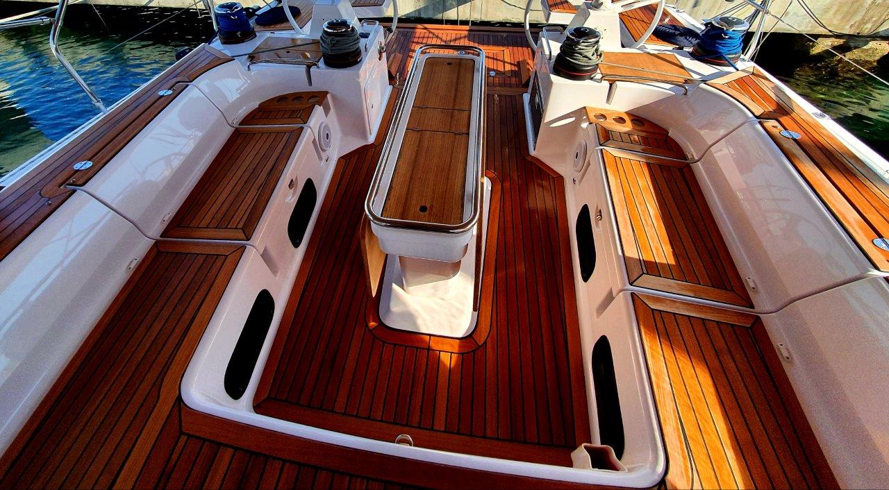 Suzy, a Elan Impression 50 sailboat at Grad Biograd na Moru, Croatia