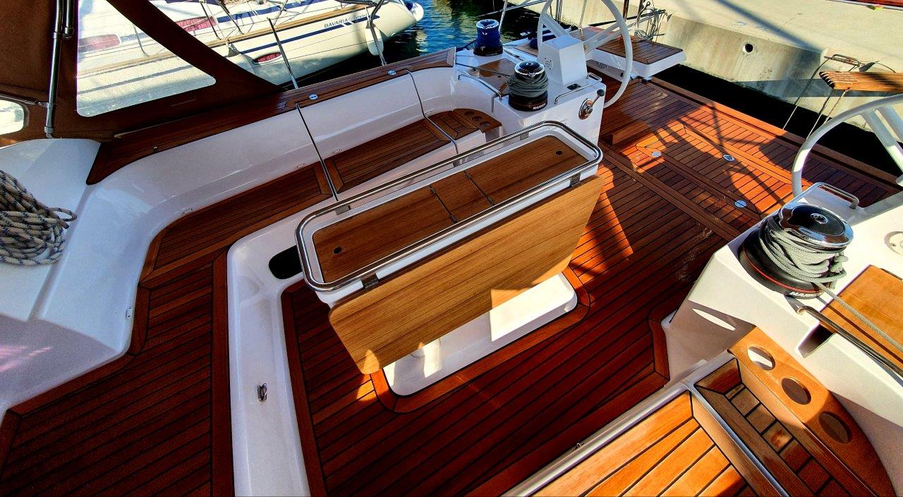 Suzy, a Elan Impression 50 sailboat at Grad Biograd na Moru, Croatia