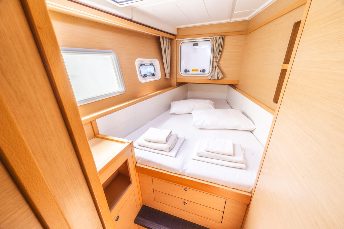 Cabin on Deep Blue, a Lagoon 39 catamaran at Municipal Unit of Lefkada, Greece
