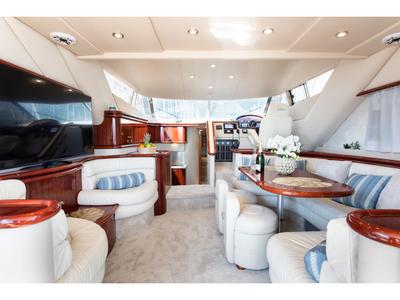 Salon of Klara, a Sunseeker Manhattan 48 motorboat at Grad Kaštela, Croatia