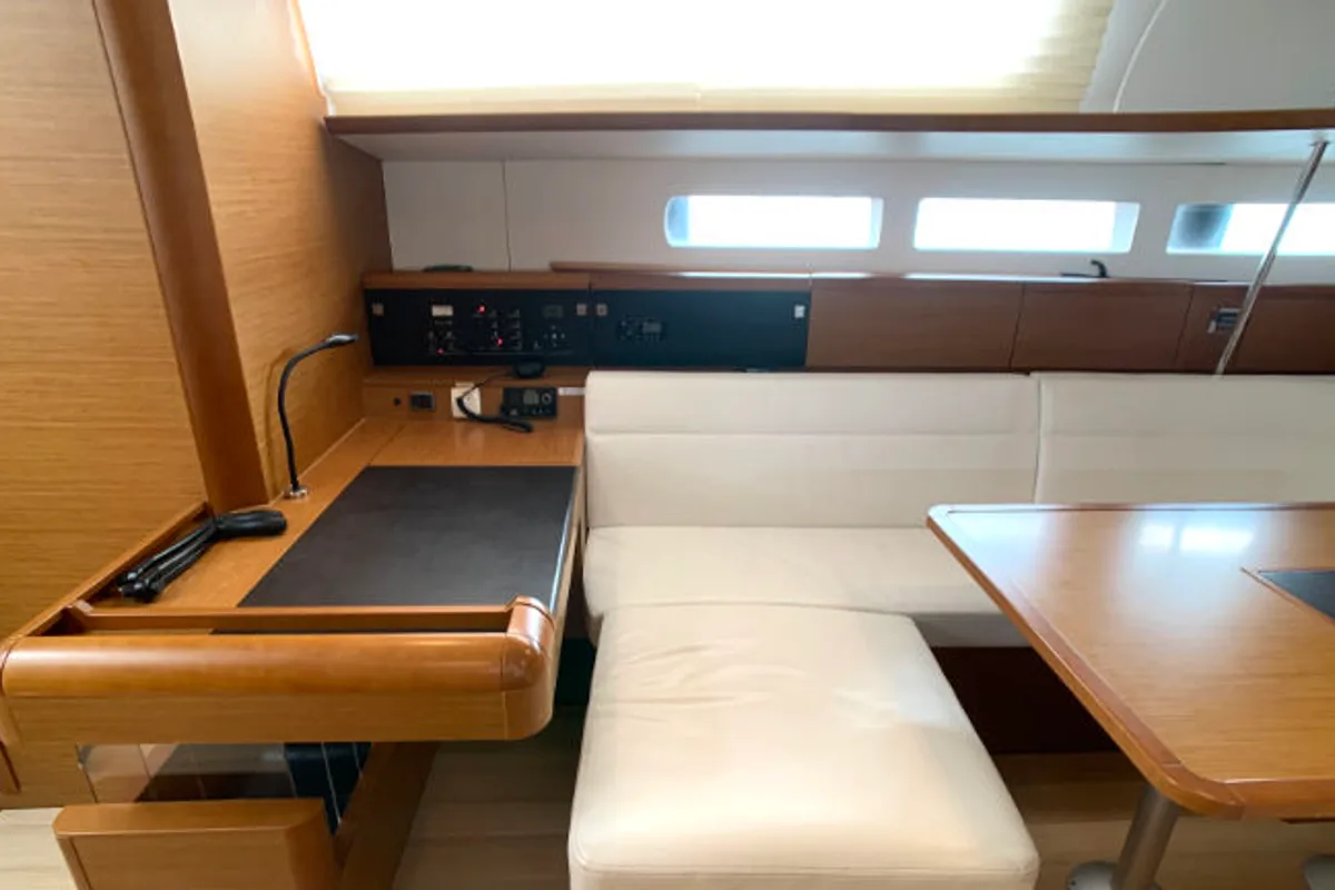 Salon of Elsa, a Jeanneau Sun Odyssey 519 sailboat at Općina Rogoznica, Croatia