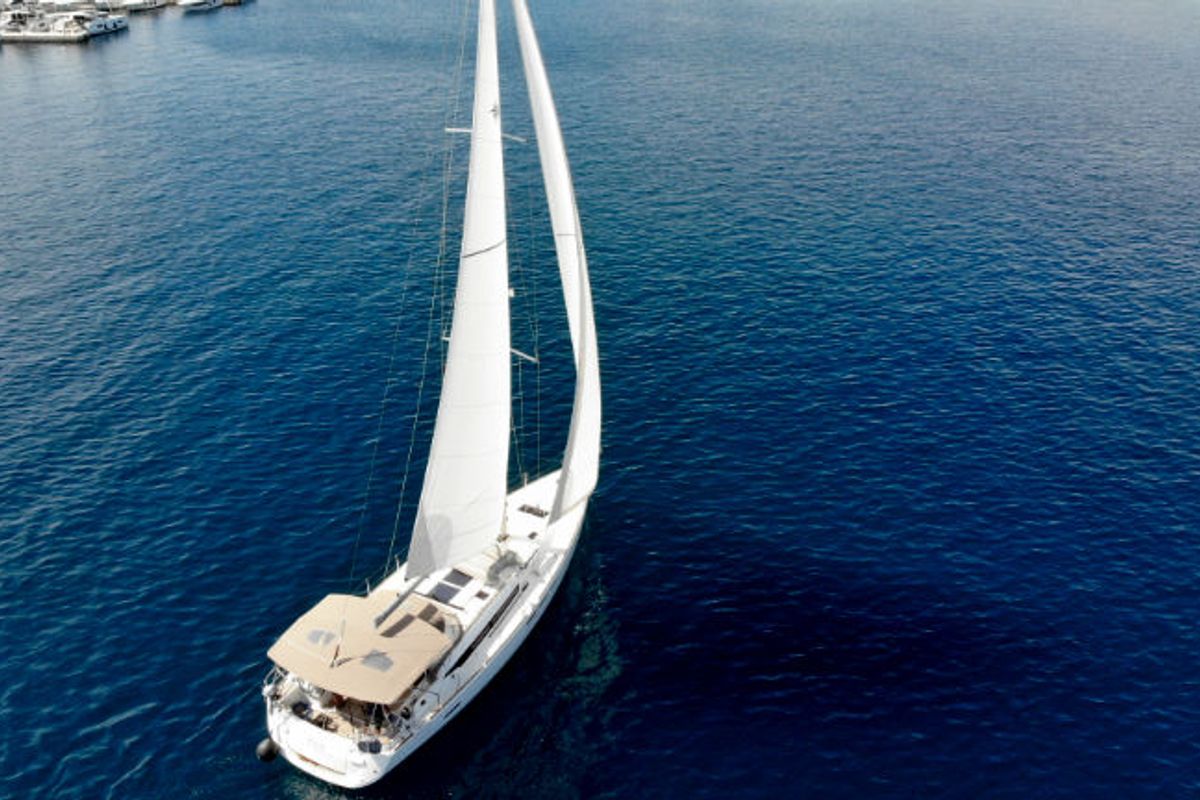 Exterior view of Elsa, a Jeanneau Sun Odyssey 519 sailboat at Općina Rogoznica, Croatia
