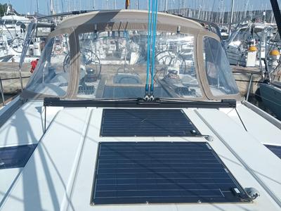 Deck of Elsa, a Jeanneau Sun Odyssey 519 sailboat at Općina Rogoznica, Croatia