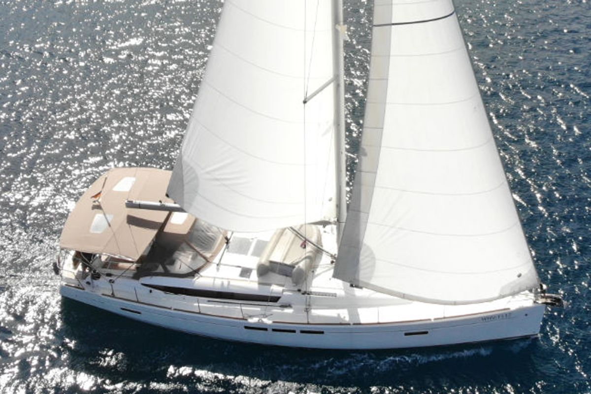 Exterior view of Elsa, a Jeanneau Sun Odyssey 519 sailboat at Općina Rogoznica, Croatia