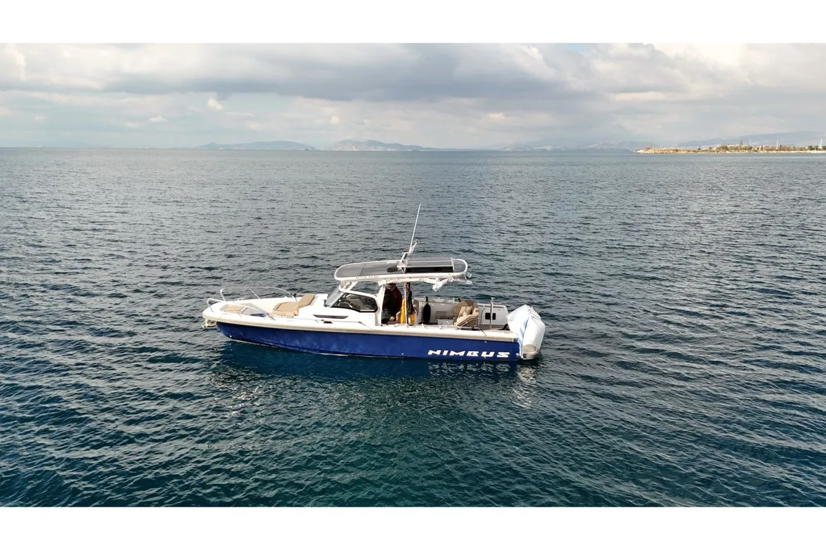 Exterior view of Aktaia, a Nimbus Tender T11 motorboat at Δήμος Γλυφάδας, Greece