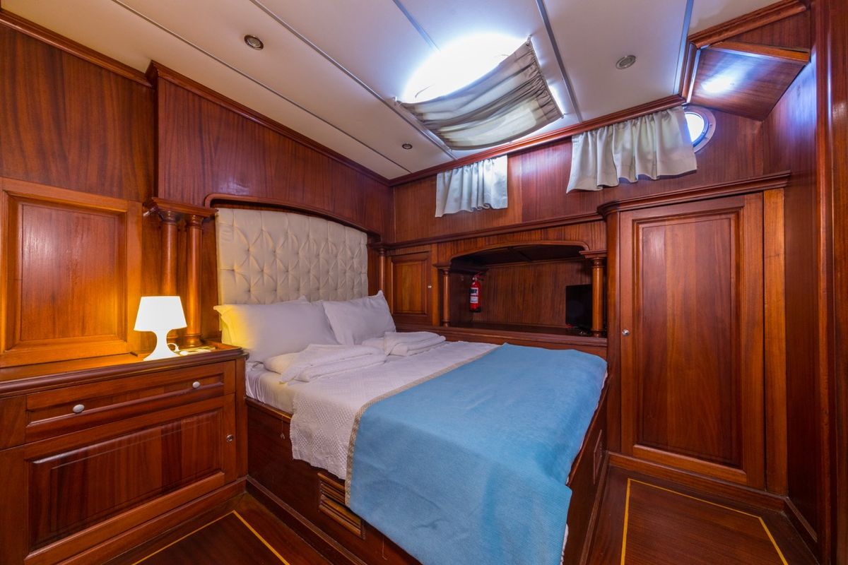 Cabin on Dea Del Mare, a Custom Made Dea Del Mare yacht at Bodrum, Turkey