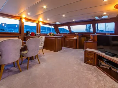 Salon of Dea Del Mare, a Custom Made Dea Del Mare yacht at Bodrum, Turkey