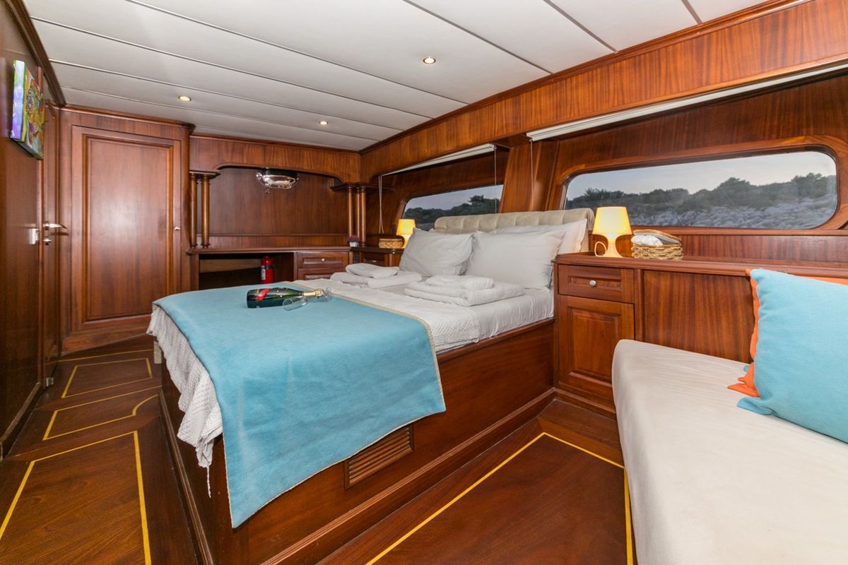 Cabin on Dea Del Mare, a Custom Made Dea Del Mare yacht at Bodrum, Turkey