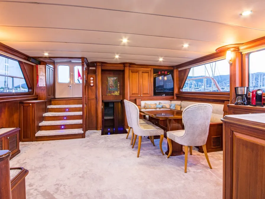Salon of Dea Del Mare, a Custom Made Dea Del Mare yacht at Bodrum, Turkey