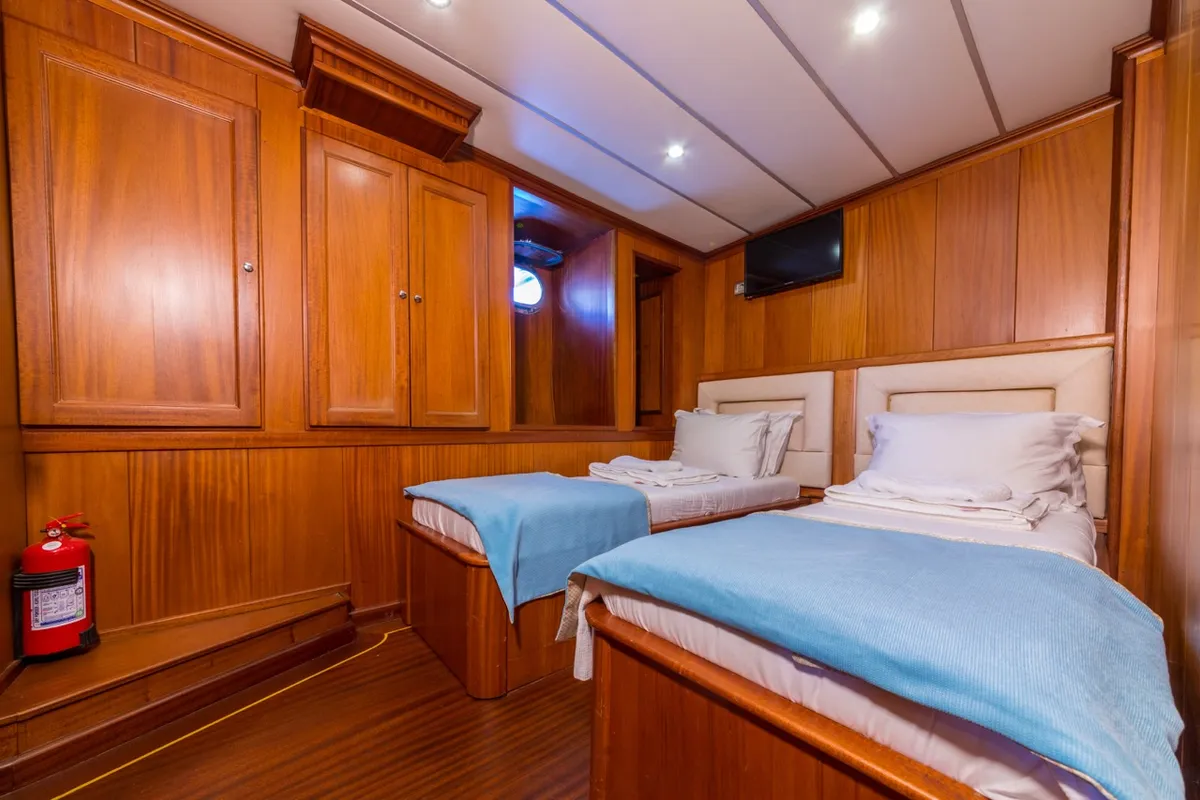 Cabin on Dea Del Mare, a Custom Made Dea Del Mare yacht at Bodrum, Turkey