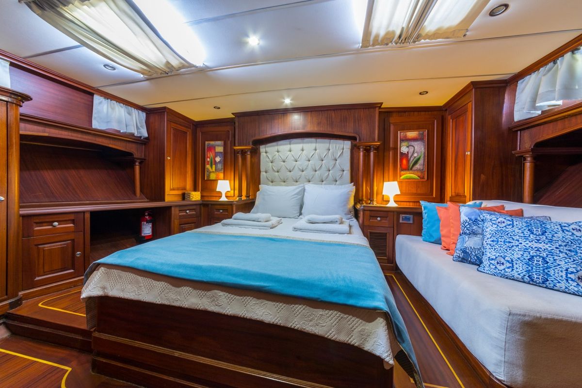 Cabin on Dea Del Mare, a Custom Made Dea Del Mare yacht at Bodrum, Turkey