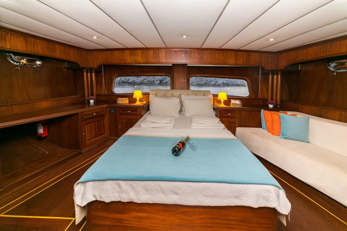 Cabin on Dea Del Mare, a Custom Made Dea Del Mare yacht at Bodrum, Turkey