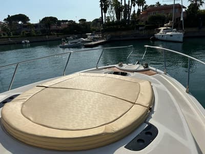 Deck of Giovi II, a sailboat at Tonnarella, Italy