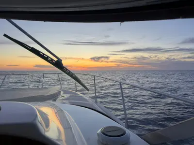 Cockpit of Giovi II, a sailboat at Tonnarella, Italy