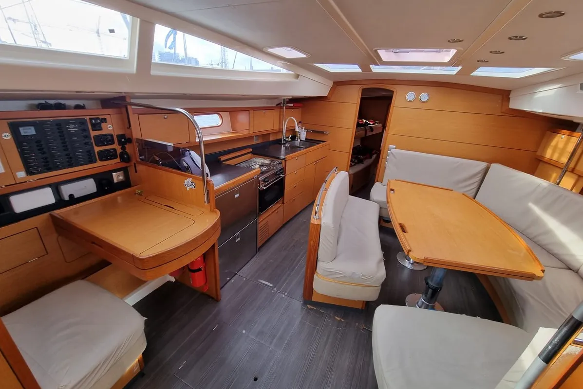 Salon of Yachting, a Delphia Yachts Delphia 47 sailboat at Gdańsk, Poland