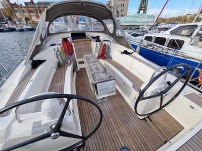 Cockpit of Yachting, a Delphia Yachts Delphia 47 sailboat at Gdańsk, Poland