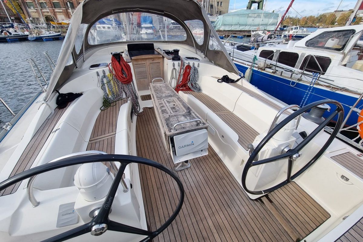 Cockpit of Yachting, a Delphia Yachts Delphia 47 sailboat at Gdańsk, Poland